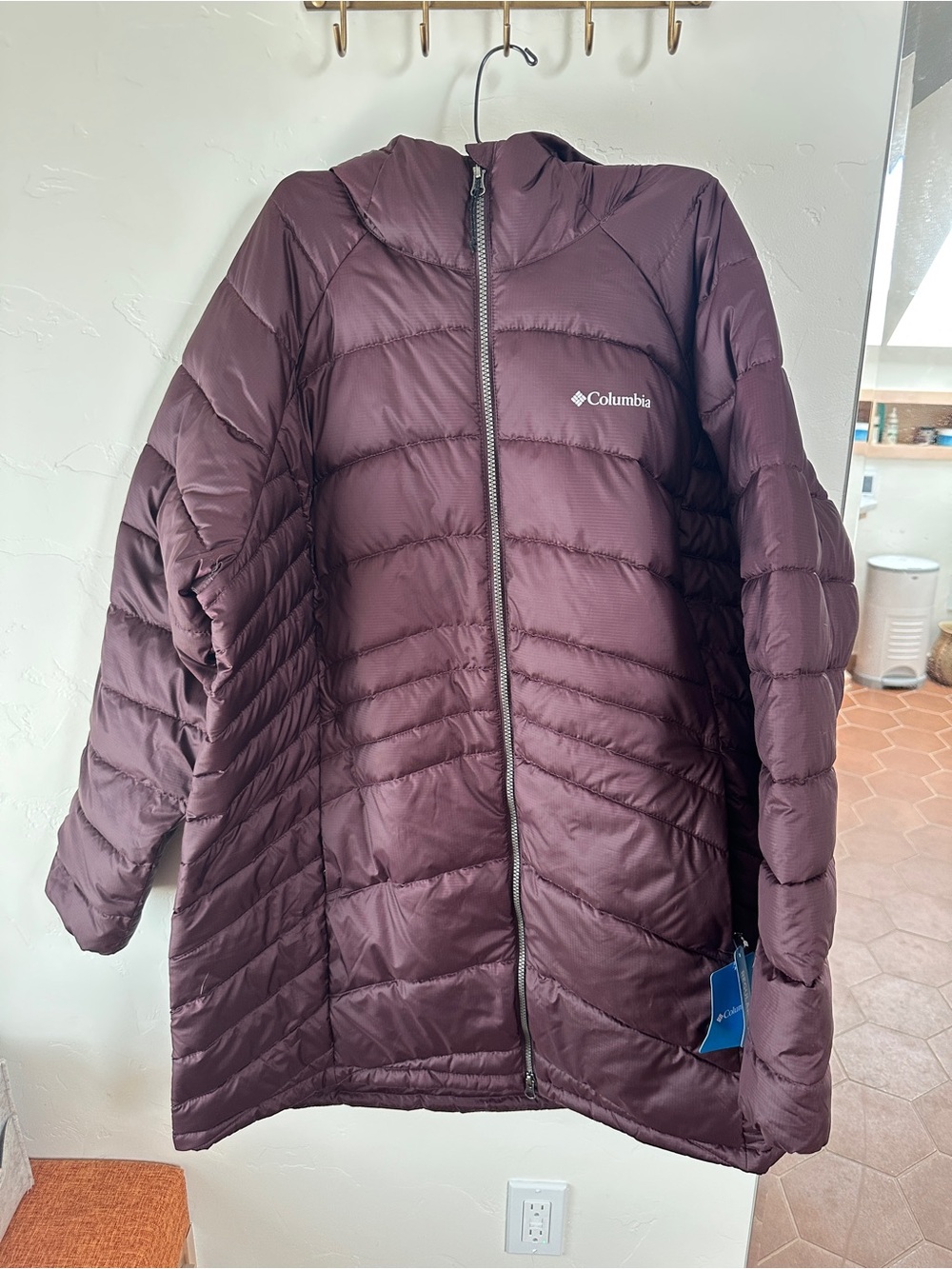 Columbia Women's Karis Gale II Long Jacket - Plus Size 2x - plum NWT